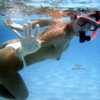 Topless Diver - Topless , Topless Diver, Girl Snorkeling Topless, Floating Tits, White Bikini Bottom, Underwater, Topless Underwater, Topless Snorkeling