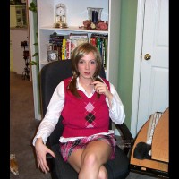 Pic #1Striped Kat In Plaid Skirt