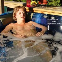 *WB She in the hot tub