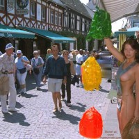 Partial Nude In Public - Exposed In Public, Nude In Public , Partial Nude In Public, Public Exposure, Shoulder Length Brunette, Exposed In Public, Revealing Outfit, Peek&#45;a&#45;boo Tits