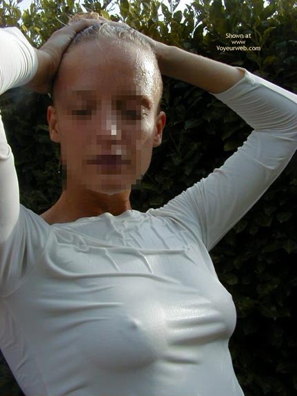 Wet See Through Shirt - See Through Top , Wet See Through Shirt, Blurred Face, See Through Top