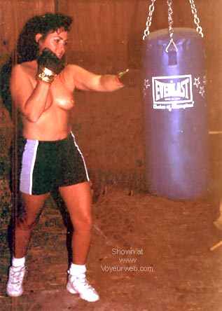 Pic #1JayLee hitting the bag and talking