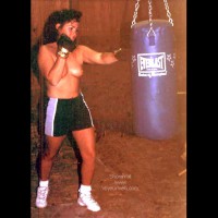 JayLee hitting the bag and talking