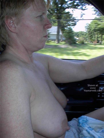 Pic #1Rhonda Flashing In The Car