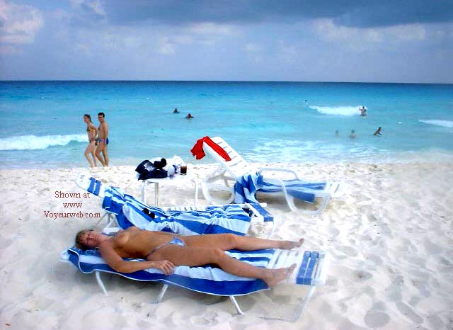 Pic #1 Purple Patty's Blue Bikini Topless