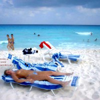 Pic #1 Purple Patty's Blue Bikini Topless