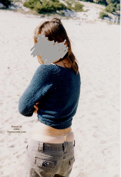 Pic #1Transparent Thong On The Beach