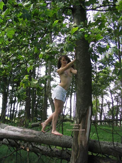 Pic #1Slavegirl Penny  Climbing The Tree