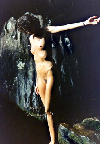 Pic #1 Clarissa Under a Waterfall in The Rockies