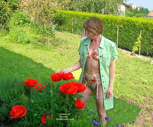 Pic #1Fs*Julie Hsavoie In Her Garden