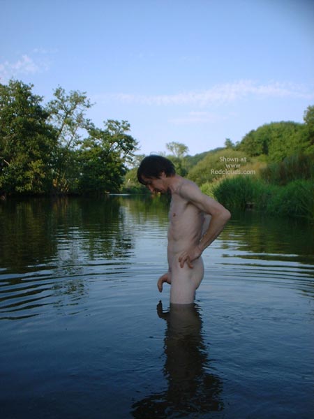 Pic #1M* Paul Cooling Off in a Devon River