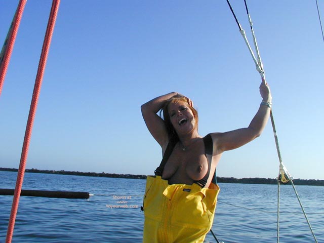 Topless Girl On Boat , Topless Girl On Boat