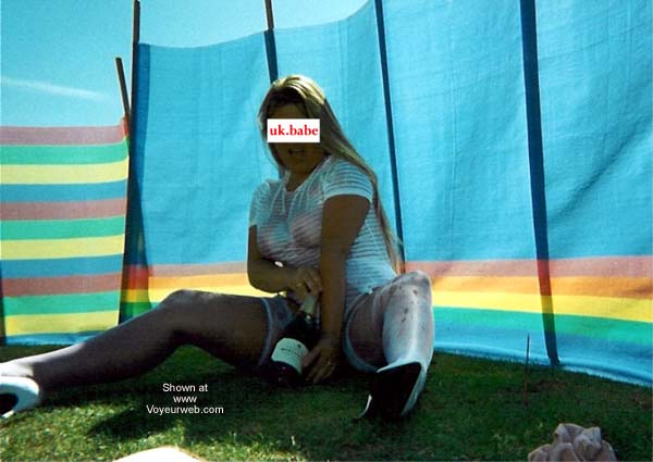 Pic #1UK Babes Wet Outdoor Champagne Fun 2