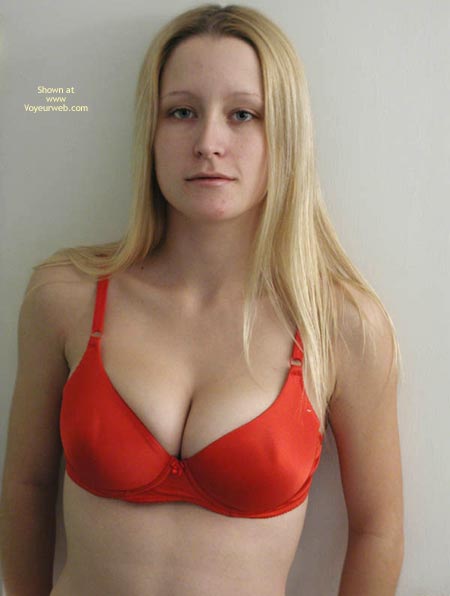 Pic #1Busty Blonde In Red