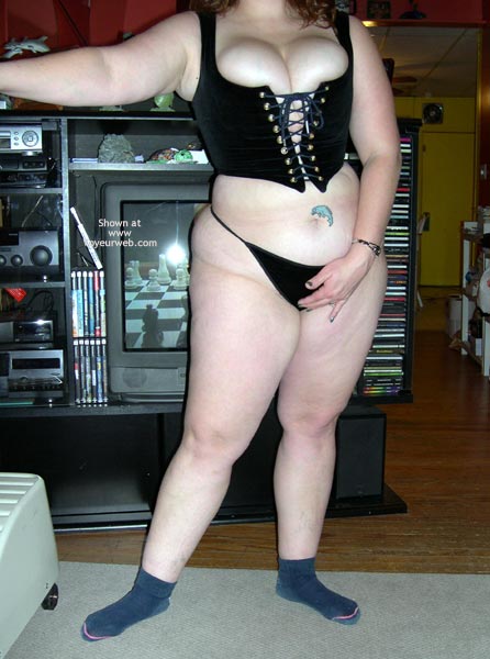 Pic #1Wifes Hard Nipples Covered W Bustier