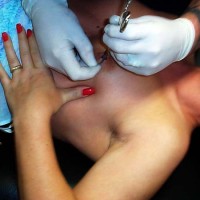 Pic #1Stephanie Gets Peirced