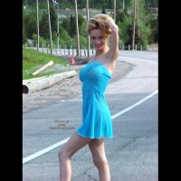 Pic #1Ami Gets Naked On The Road