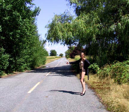 Pic #1Dela Voss Trying To Get A Ride!!