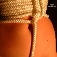 Tied In Knots - Bondage, Close Up , Tied In Knots, Corset Bondage, Tummy Close Up, White Rope