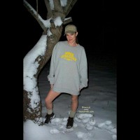 Angelic Michele Playing In The Snow
