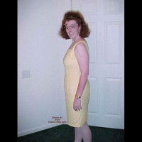 Pic #1Redhead Housewife In Yellow Dress 1