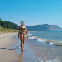 Pic #1 My Wife On The Beach With And Without Her Bikini