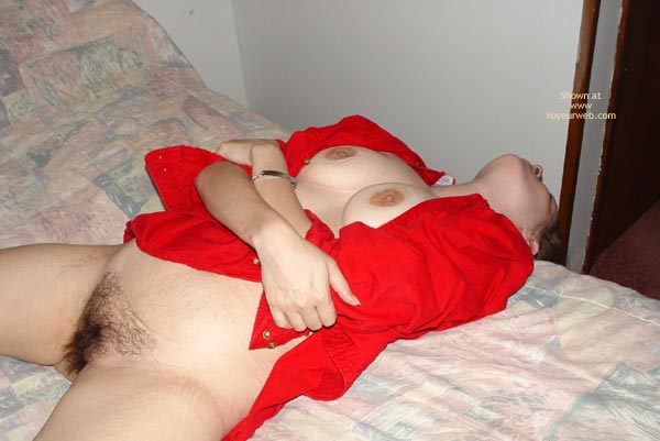 Pic #1TJ Wearing My Red Shirt 2