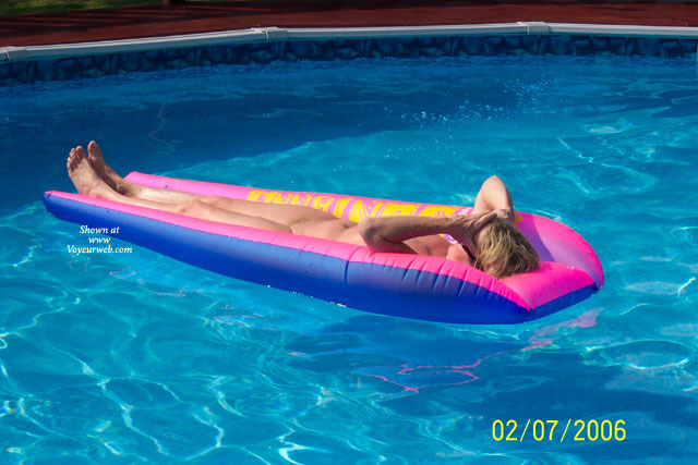 Pic #1Wife Sunning In Pool