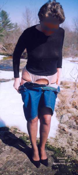 Pic #1Mrs.Cleaver Stripping In The Snow 1