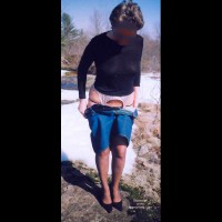Pic #1 Mrs.Cleaver Stripping In The Snow 1