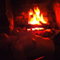 Alex Gets Naked By Firelight
