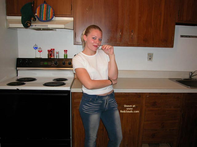 Pic #1Wife Having Fun In Kitchen