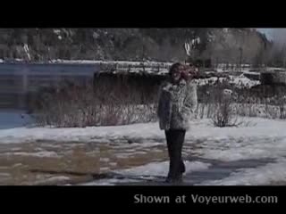 Pic #1Topless Amateur:&nbsp;Sexy Rebecca Masturbates In Public