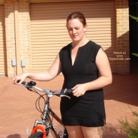 Tigerette Out For A Bike Ride