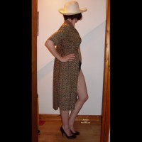 Pic #1 Nude Amateur on heels NH Coy Strip