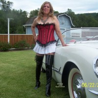 Pic #1 Topless Wife's Friend:&nbsp;Showing Off Best Car And Friend