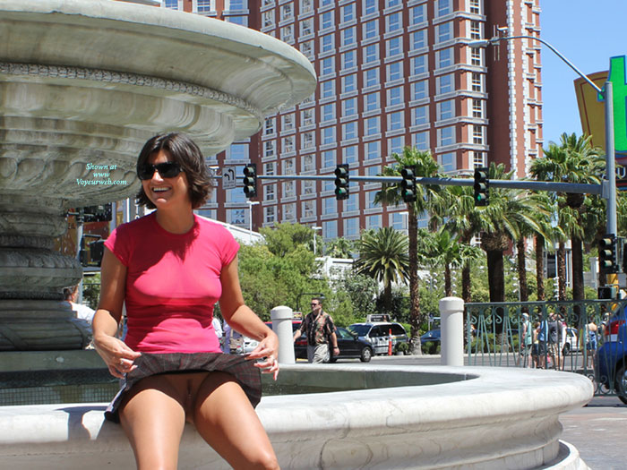 Pic #1Amateur upskirt:&nbsp;Vegas - No Bra, No Panties, No Problem - Nude Upskirt, Upskirt No Panties, No Panties On