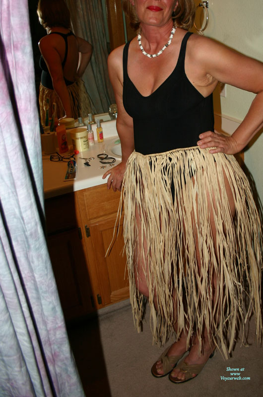 Pic #1 Me in Lingerie Grass Skirt