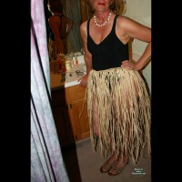 Pic #1 Me in Lingerie Grass Skirt