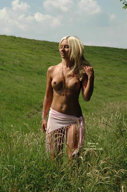 Pic #1Nude Blonde In The Woods