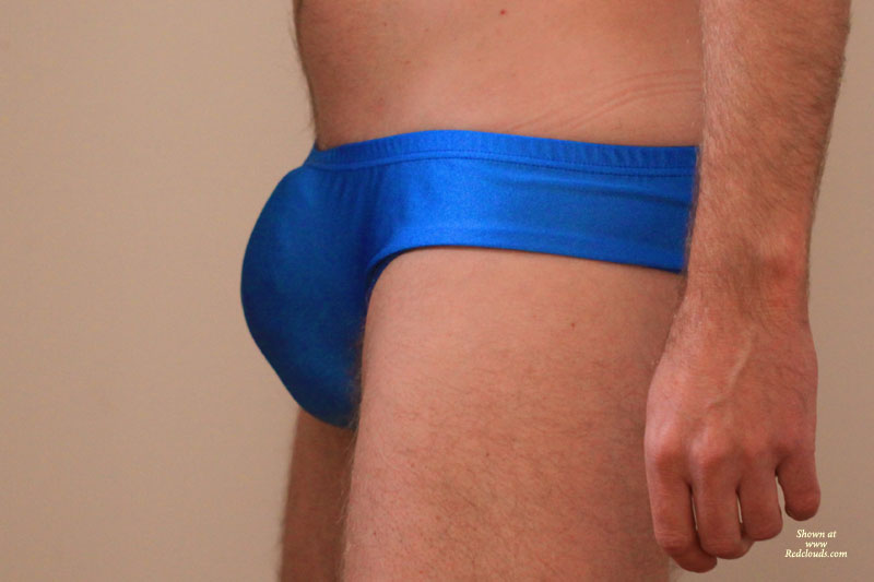 Pic #1M* I Like My Shiny Blue Briefs