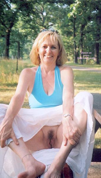 Pic #1Hot Mature Wife Showing Her  Pussy Outside