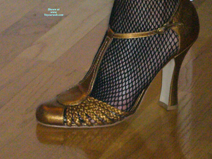 Pic #1 Topless Ex-Girlfriend Joan In Mesh Tights 1