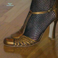 Topless Ex-Girlfriend Joan In Mesh Tights 1