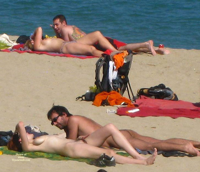 Pic #1Beach Voyeur:&nbsp;Beach Voyeur: Large Bush Girl And Friend