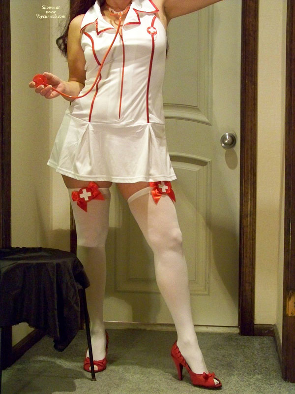 Pic #1Topless Wife Halloween Nurse
