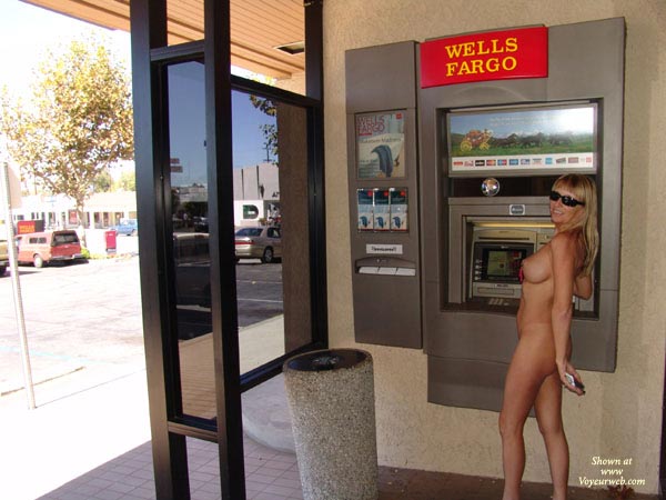 Nude At Atm - Blonde Hair, Nude In Public , Nude At Atm, Bank Jackpot, Credit Or Debit, Blonde, Nude In Public, Nude On Public Street