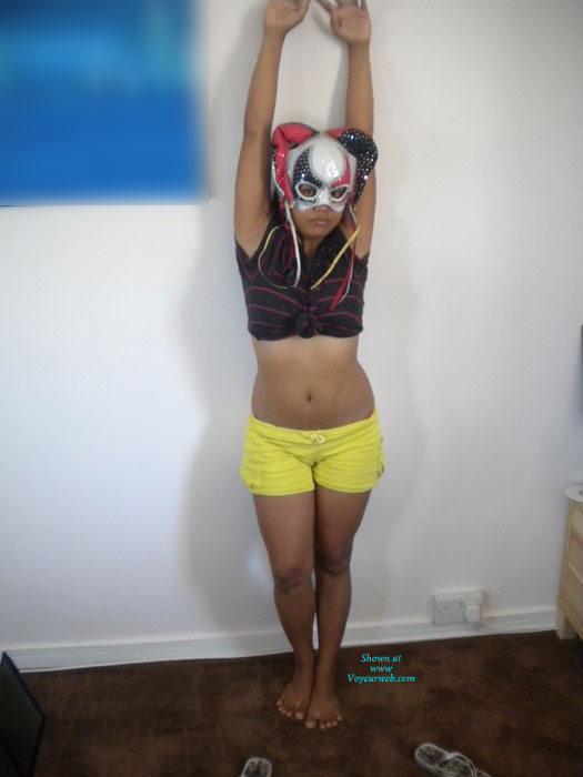 Pic #1Shy Aisha With A Mask On