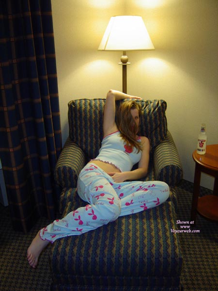 Pic #1Amanda, Having A Little Nightcap.