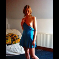 Redhead - Redhead , Redhead, Blue Lingerie, Blue Tennis Dress, Peek A Boo
